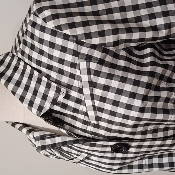 Bianca Nygard Gingham Check Lightweight Trench Coat- Sz. 6 - Picture 5 of 12